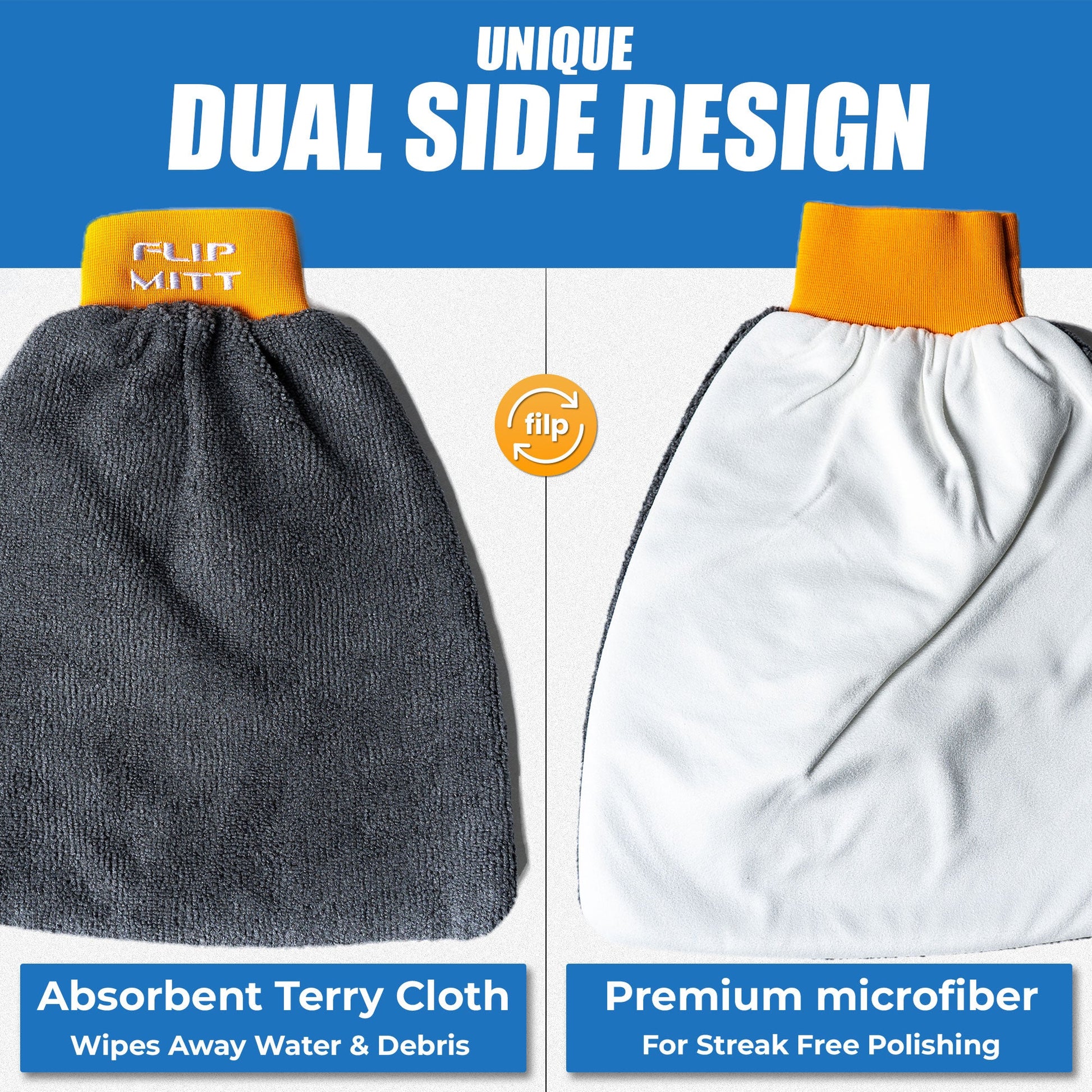 Flipper 2-in-1 Microfiber Aquarium Cleaning Mitt 1 Pack