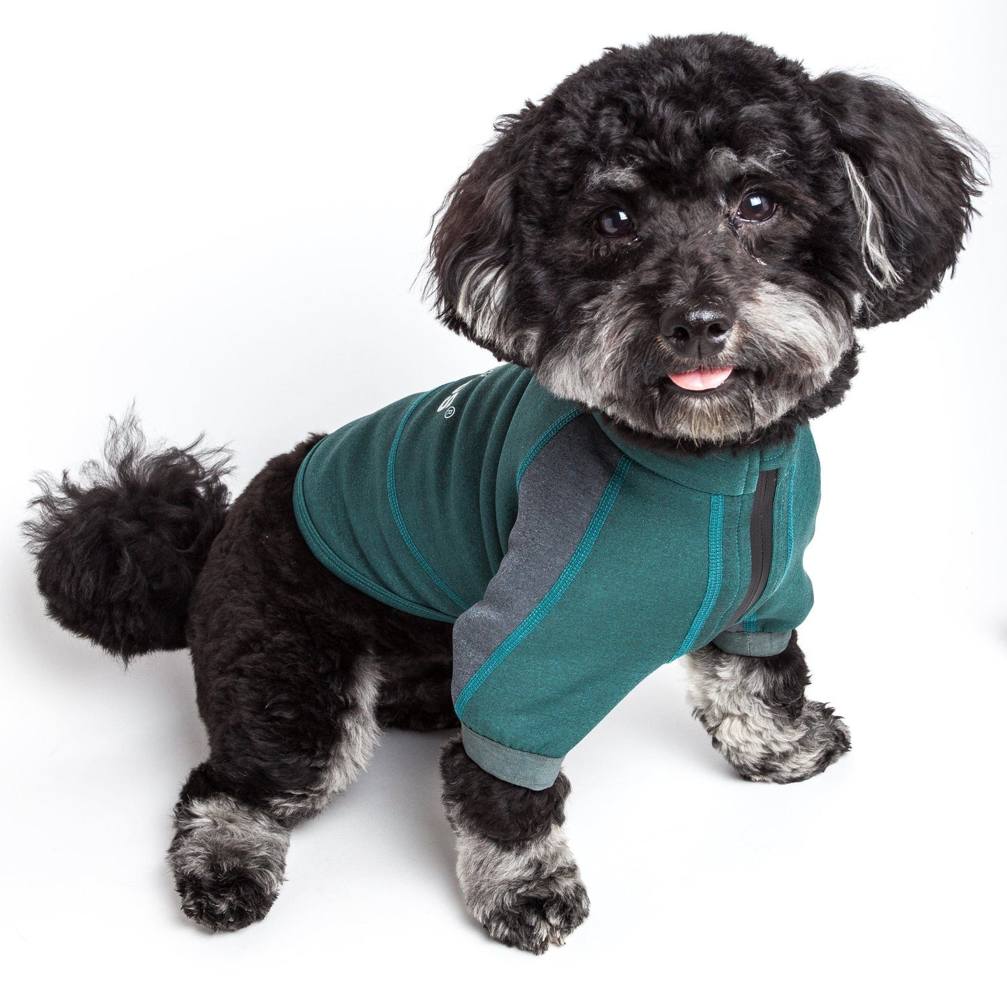 Dog Helios ® 'Eboneflow' Mediumweight 4-Way-Stretch Flexible And Breathable Performance Dog Yoga T-Shirt