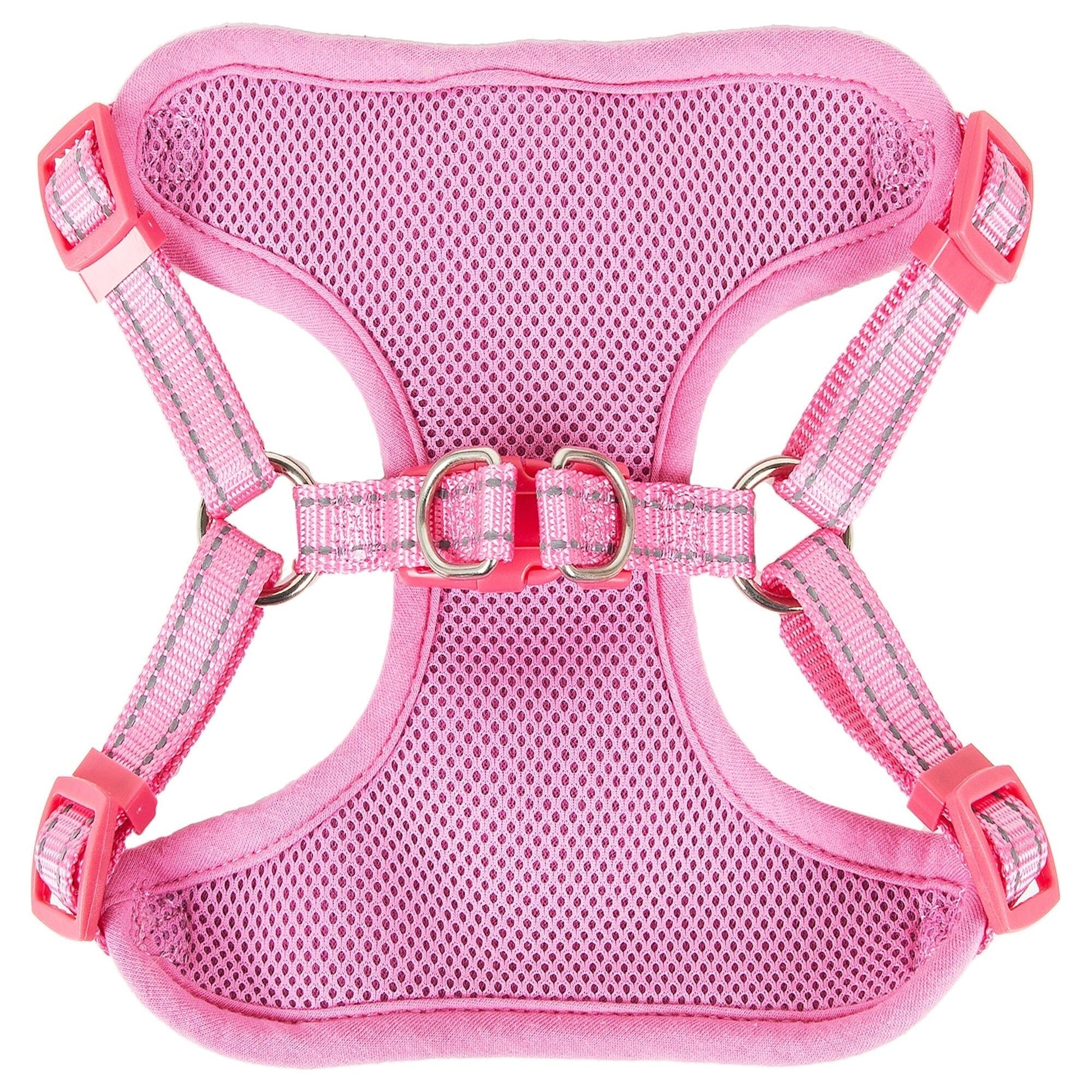 Pet Life ®  'Chichi Shaggy' Mesh Reversed Adjustable Fashion Dog Harness W/ Shaggy Neck Tie