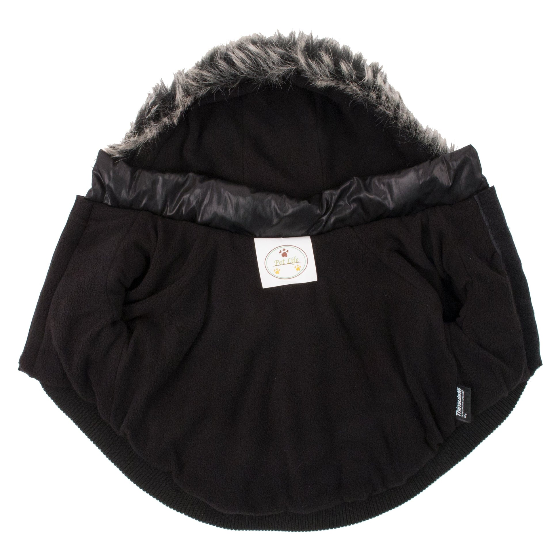 Pet Life ® Classic Metallic Fashion 3M Insulated Dog Coat Parka  w/ Removable Hood