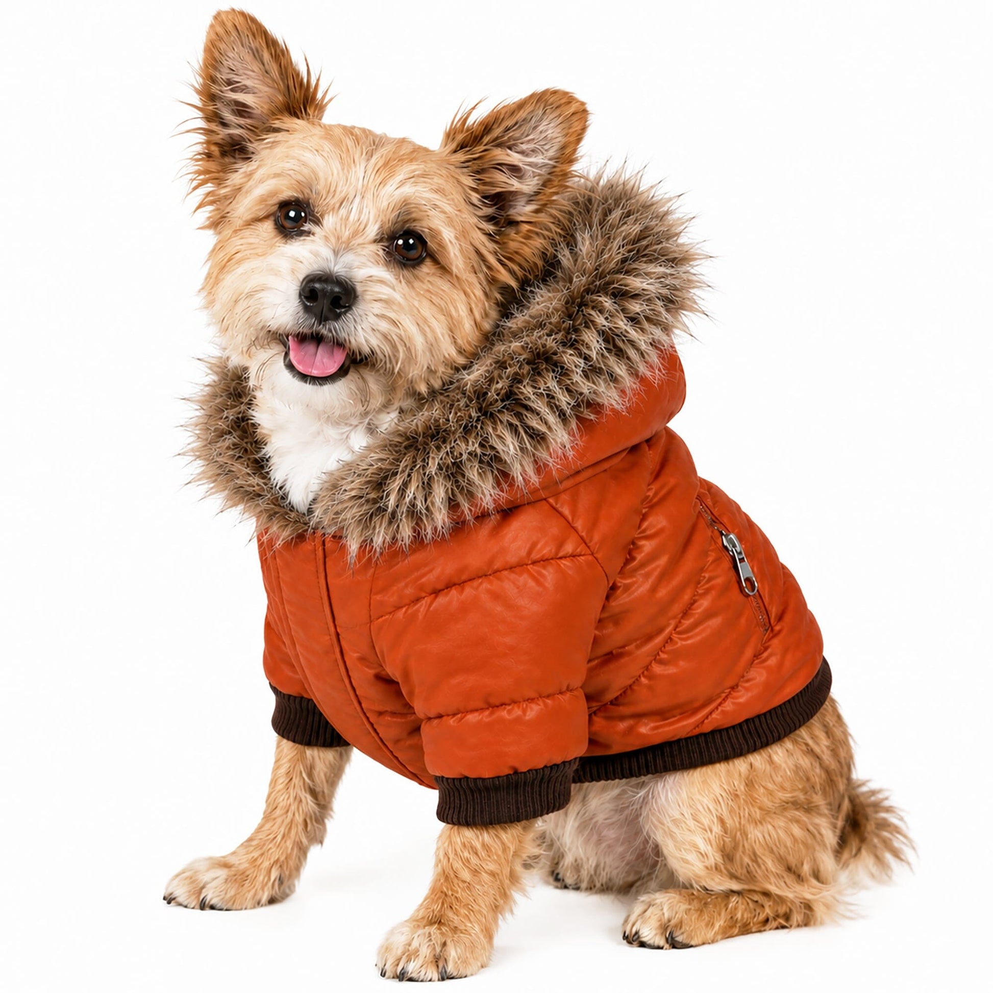 Pet Life ® Classic Metallic Fashion 3M Insulated Dog Coat Parka  w/ Removable Hood