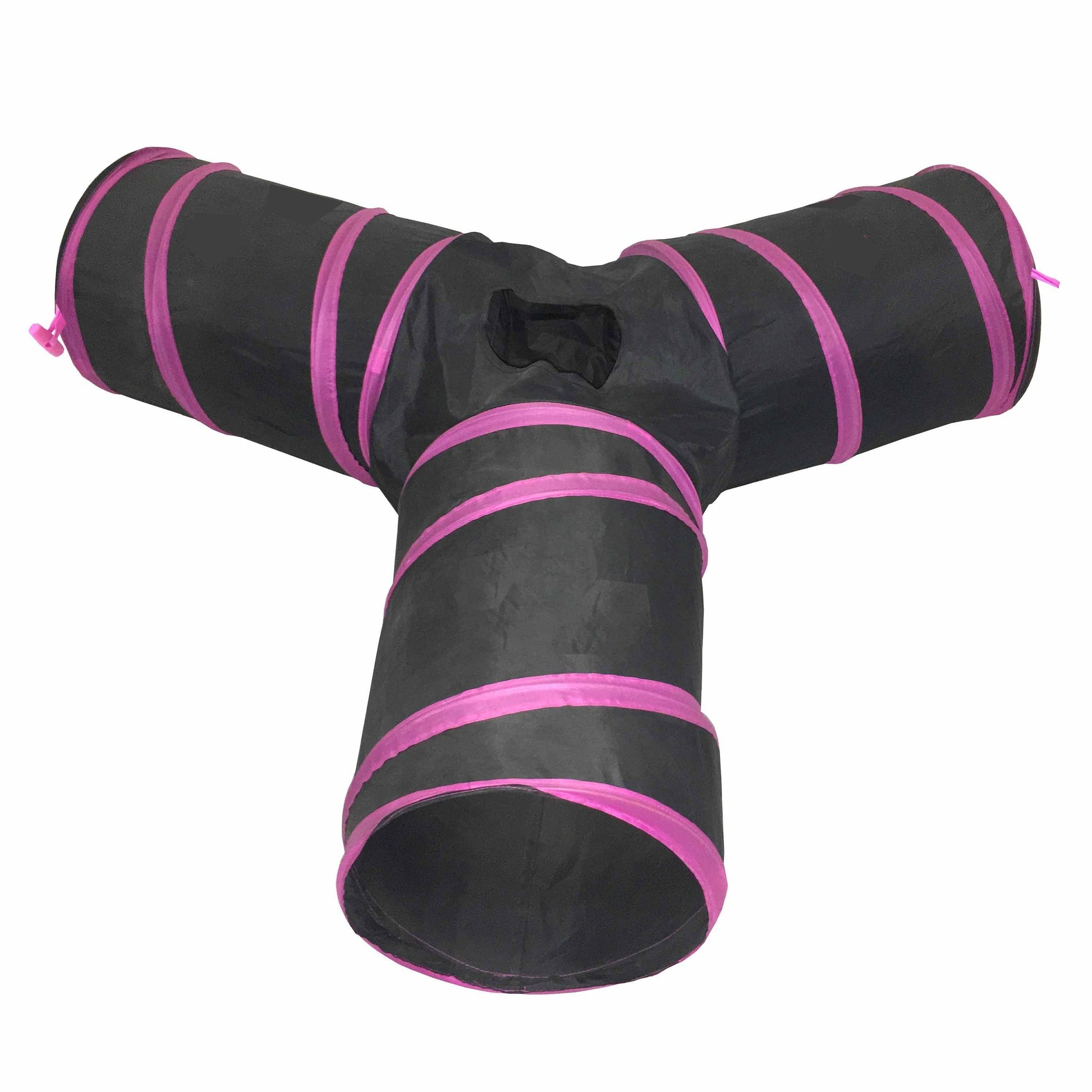 Pet Life ® 'Kitting-Go-Seek' Collapsible Folding Travel 3-way Kitty Cat Tunnel