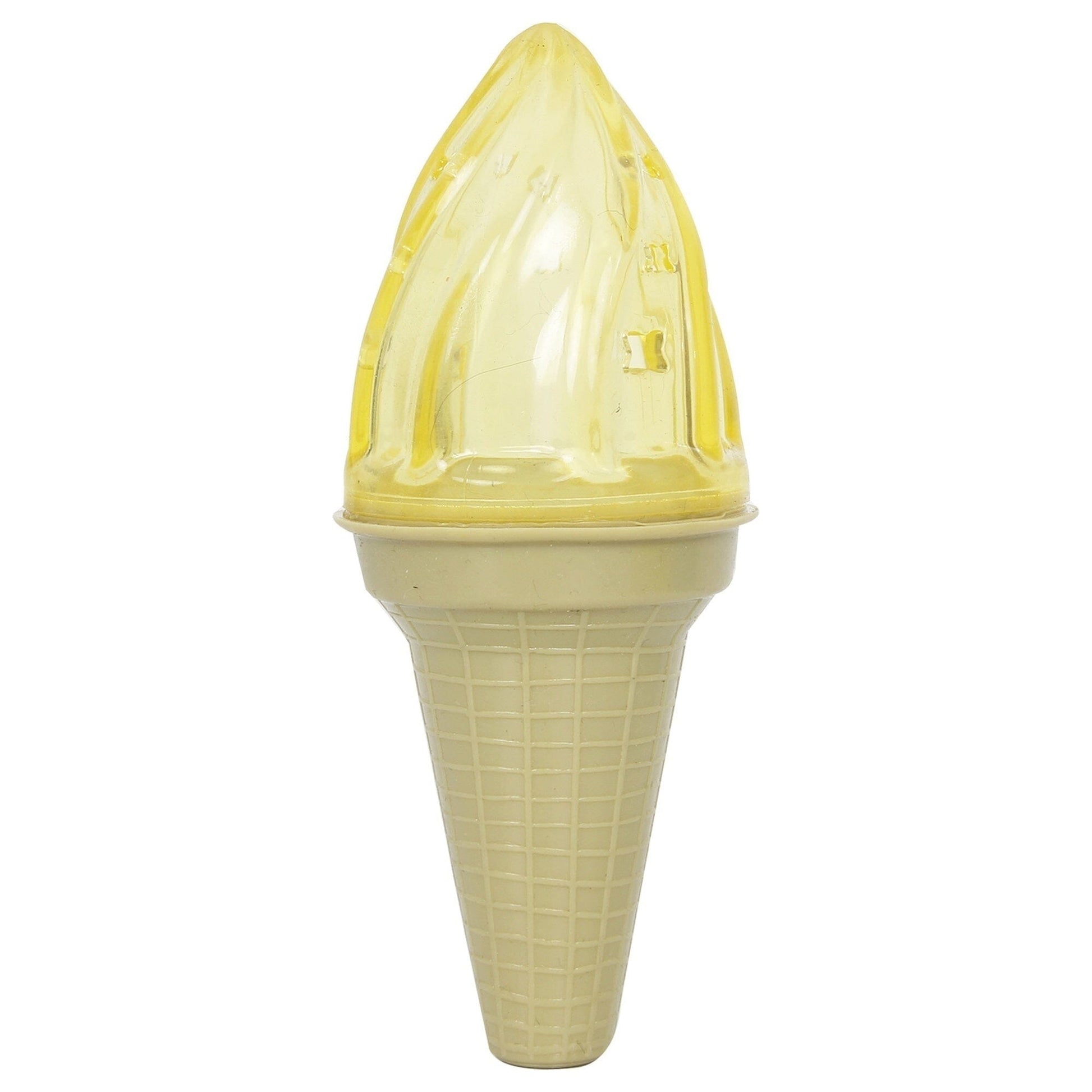 Pet Life ® 'Lick & Gnaw' Ice Cream Cone Freezable and Chewable Tossing Waterproof Floating Pet Dog Toy w/ Insertable Treat pocket