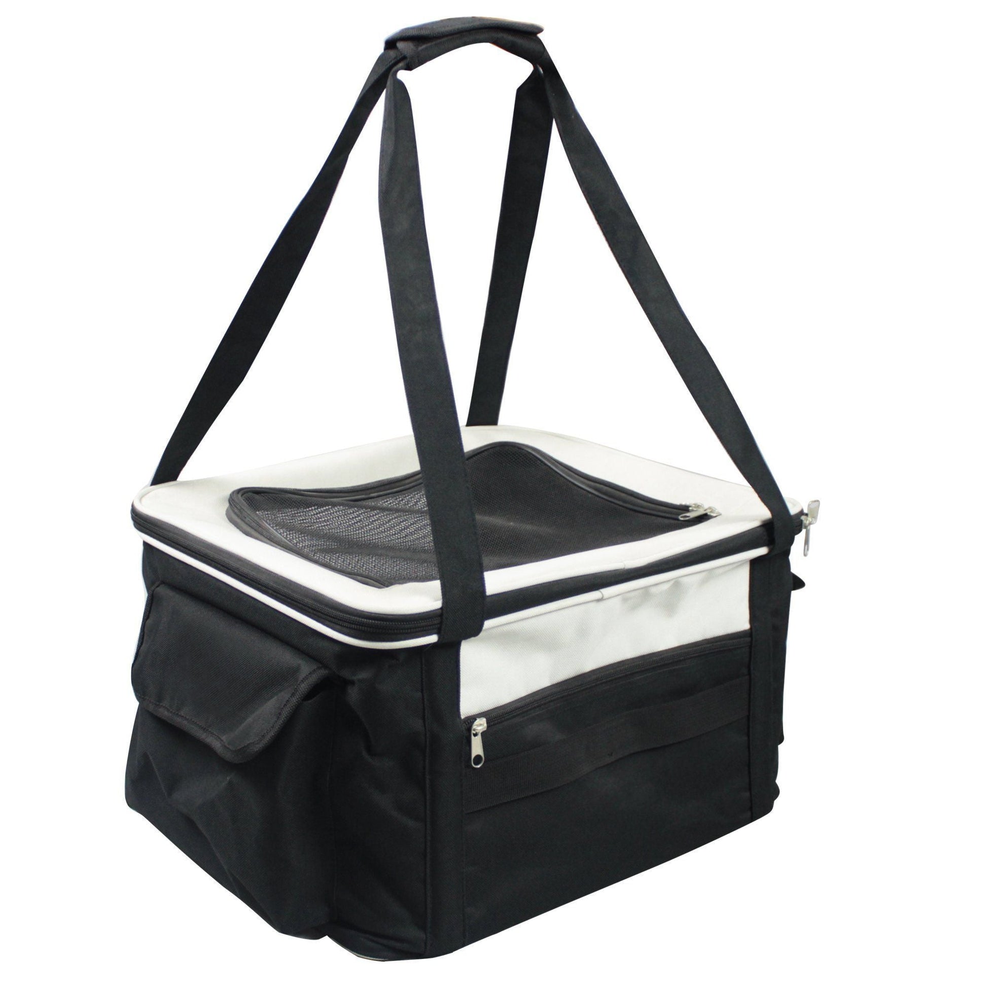Pet Life ® Lightweight Collapsible Safety Travel Wire Folding Pet Dog Car Seat Carseat Carrier Crate