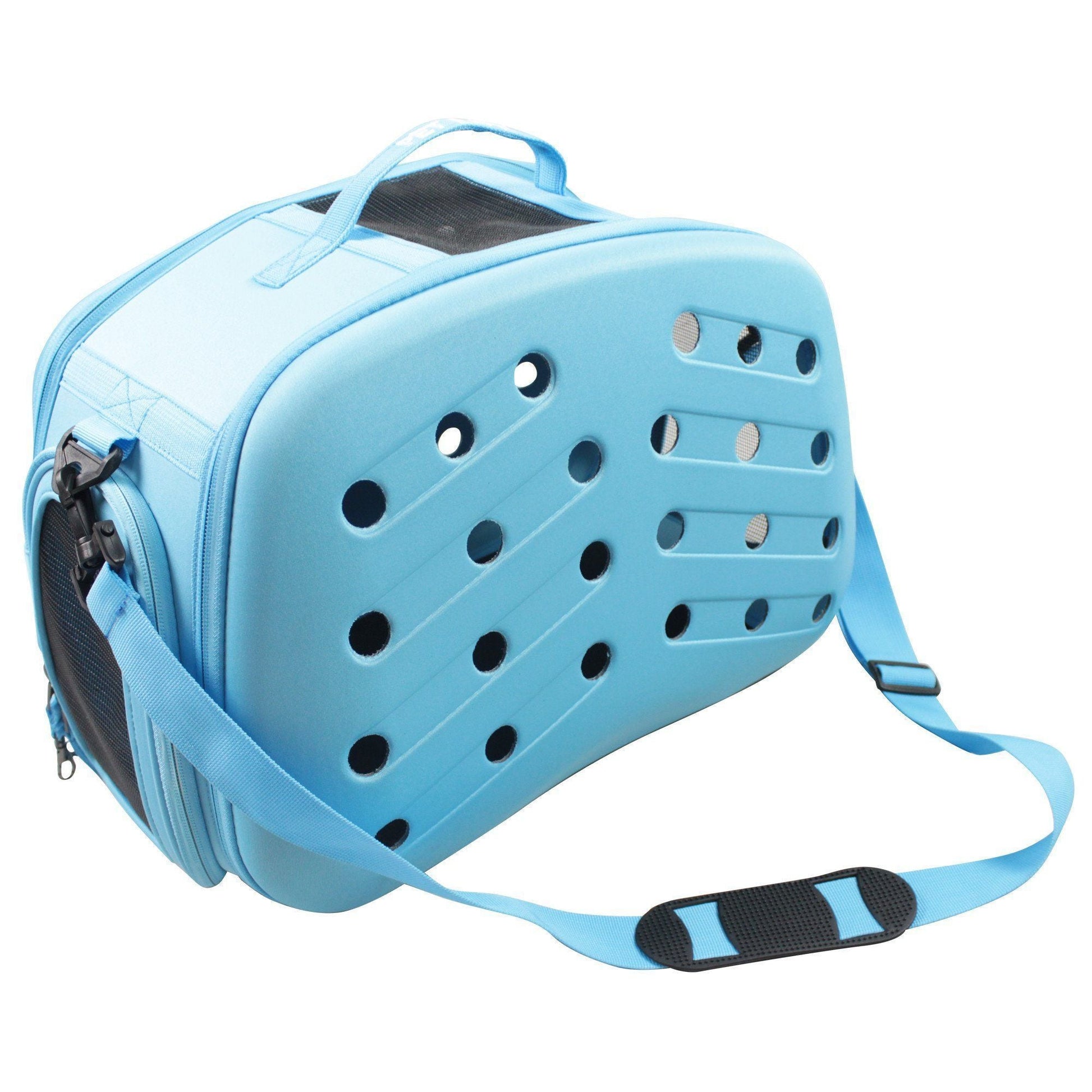 Pet Life ® 'Narrow Shelled' Perforated Lightweight Collapsible Military Grade Fashion Designer Travel Pet Dog Carrier Crate