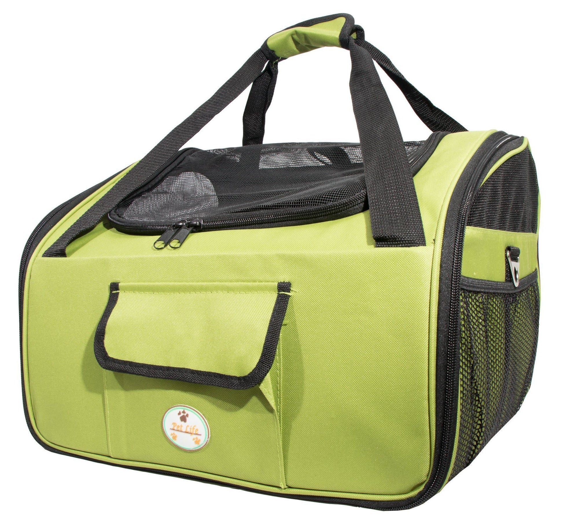 Pet Life ® 'Ultra-Lock' Collapsible Safety Travel Wire Folding Pet Dog Carseat Car Seat Carrier crate