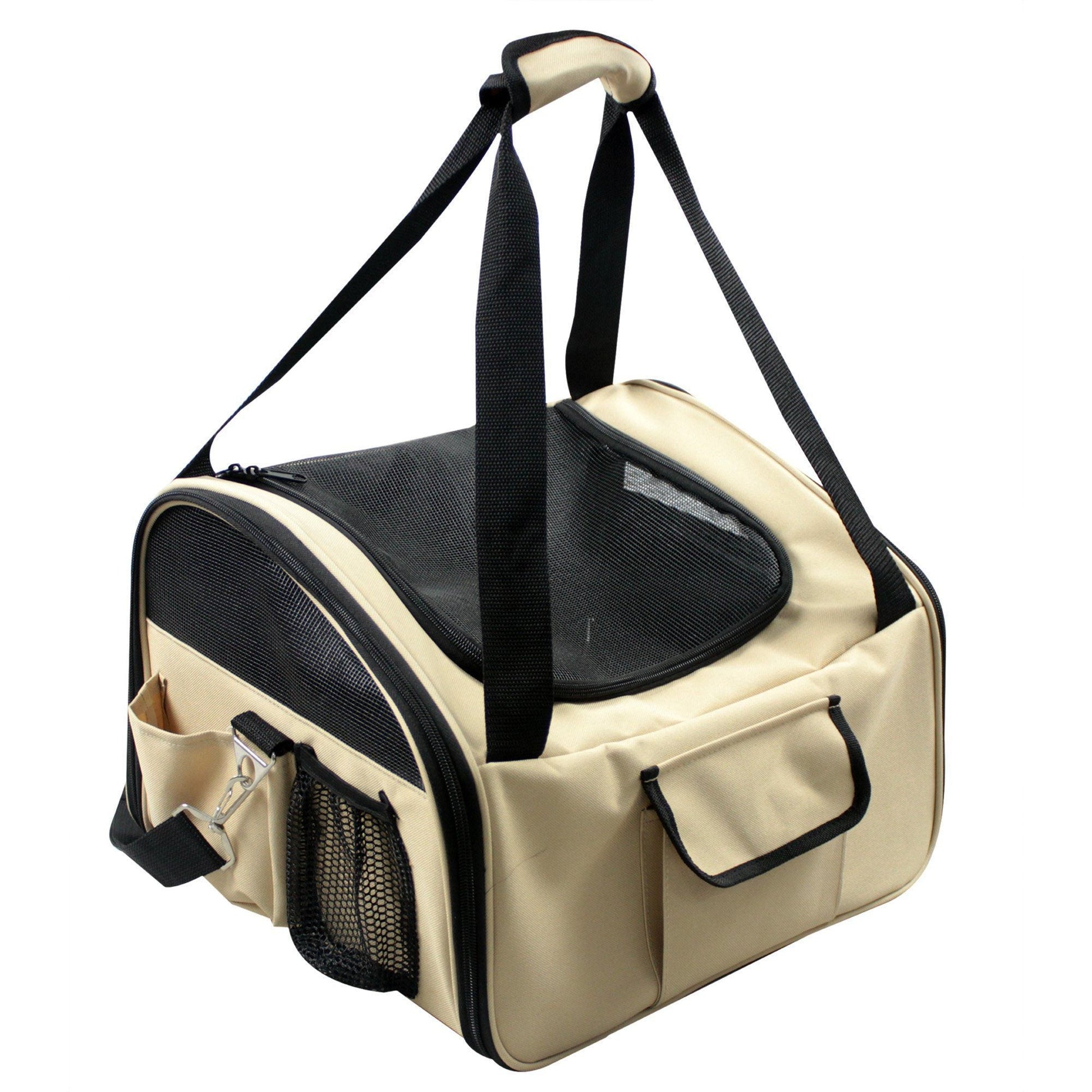 Pet Life ® 'Ultra-Lock' Collapsible Safety Travel Wire Folding Pet Dog Carseat Car Seat Carrier crate