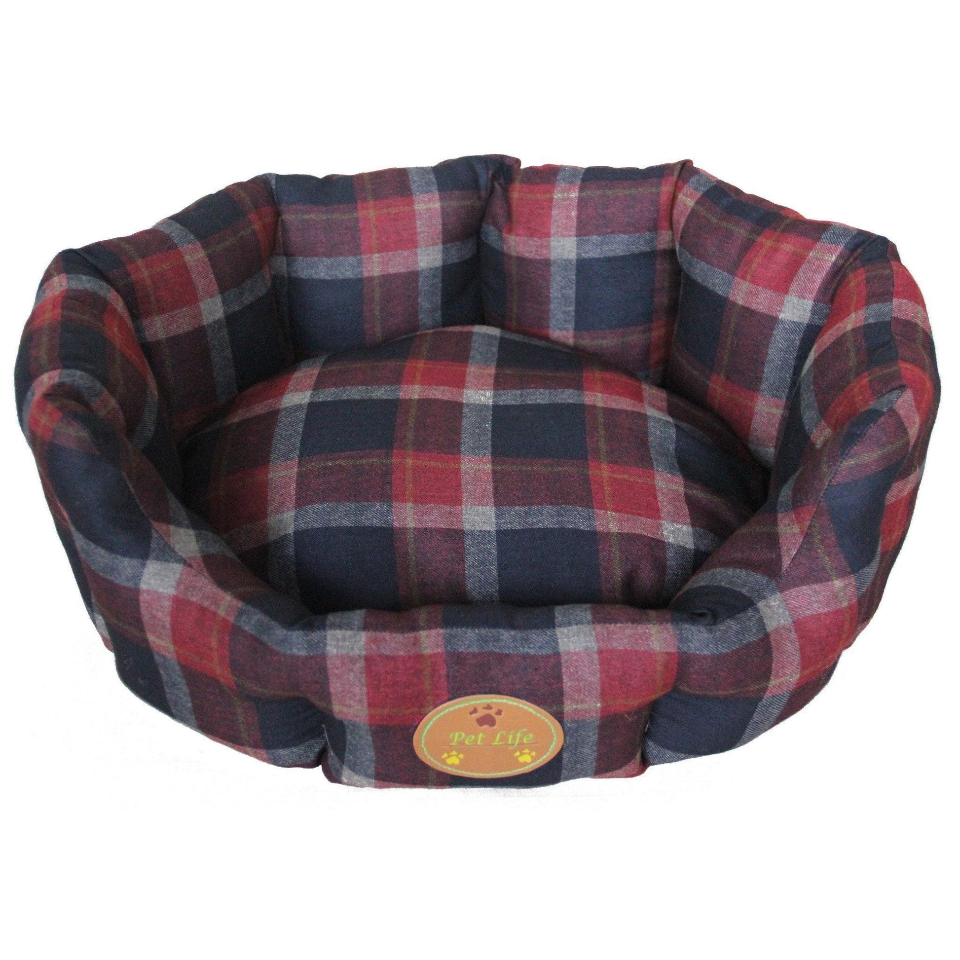 Pet Life ® 'Wick-Away' Wick-proof Nano-Silver and Anti-Bacterial Water Resistant Rounded Circular Pet Dog Bed Lounge