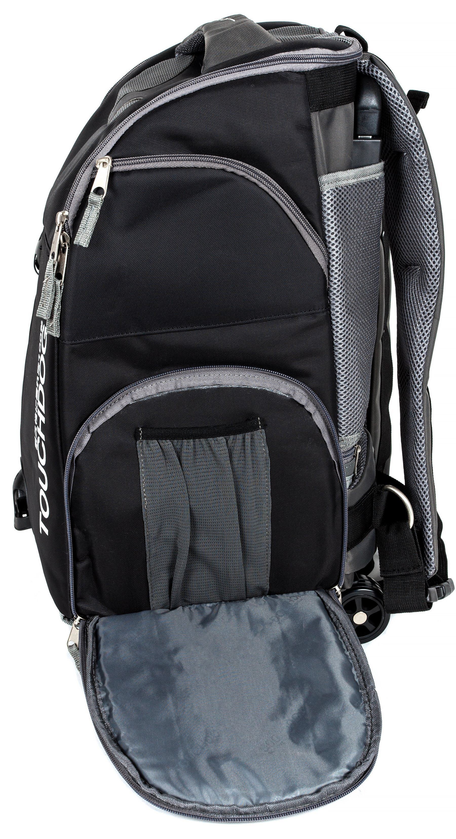 Touchdog ® 'Wuffle Duffle' 2-in-1 Wheeled Backpack Sporty Pet Carrier